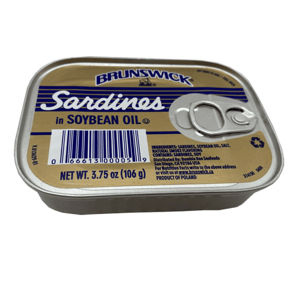Brunswick Sardines in Soybean Oil (3.75 OZ) - M&D Jamaican Delights