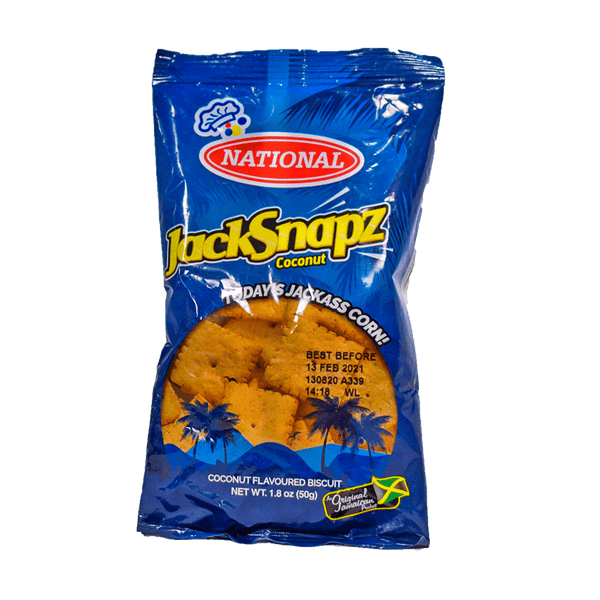 National Jack Snapz (Jackass Corn) Coconut (50g) - M&D Jamaican Delights