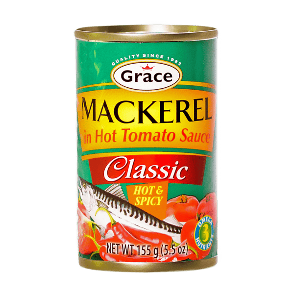 Grace Mackerel in Tomato Sauce Classic, Hot & Spicy (5.5 OZ) - M&D Jamaican Delights