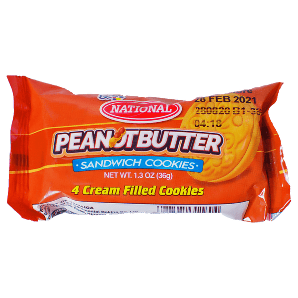 National Peanut Butter Sandwich Cookies (1.3 OZ) - M&D Jamaican Delights